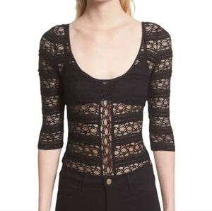 Cinq A Sept Marla Lace Bodysuit